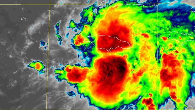 Tropical Storm Grace satellite image