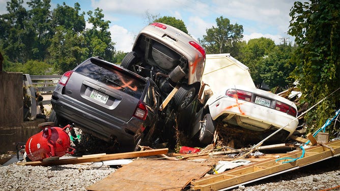 Waverly, Tennessee flood scene 8-23-21