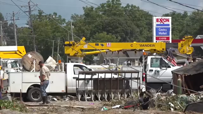 Damage in Waverly, Tennessee, after flood 8-24-21