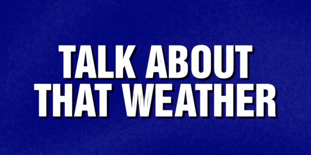 Matt Amodio faces 'talk about that weather' category in 'Double