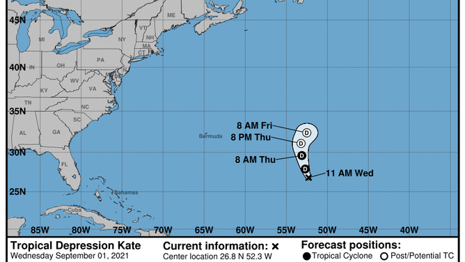 Kate forecast 9/1/2021