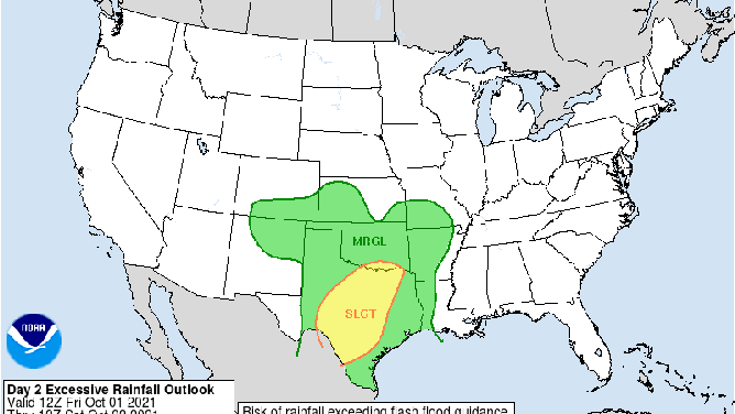 Excessive Rainfall Outlook - Day 2 9/30/21