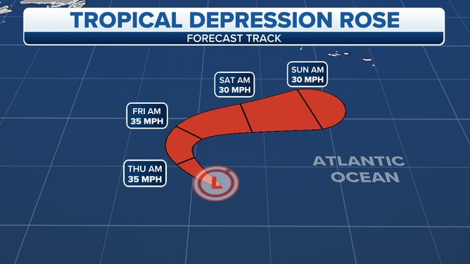 Tropical Depression Rose cone 9/22/21