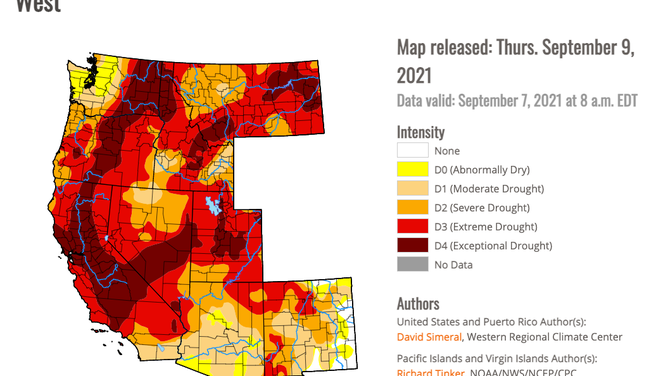 Drought monitor map