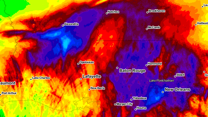 Radar estimated rainfall 9/15/2021