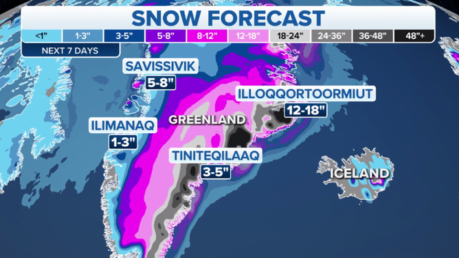 Greenland snowfall from Larry 9/10/2021