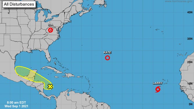 NHC forecast for 9/1/2021