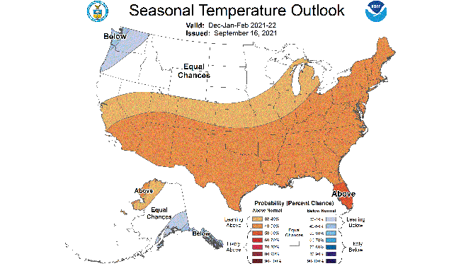 Warmer-than-average Winter Predicted For Most Of US, NOAA Says