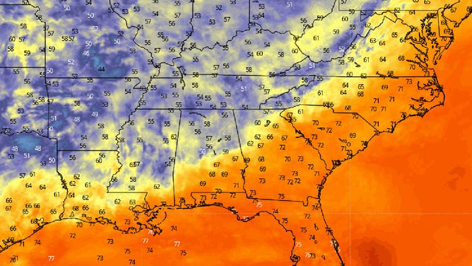 South dew points 9/9/2021