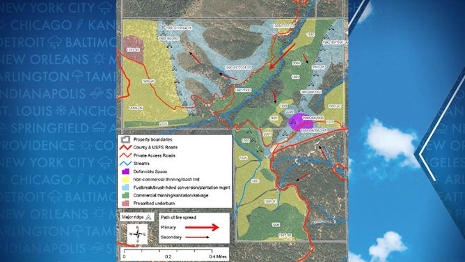 Wildfire Topography Map