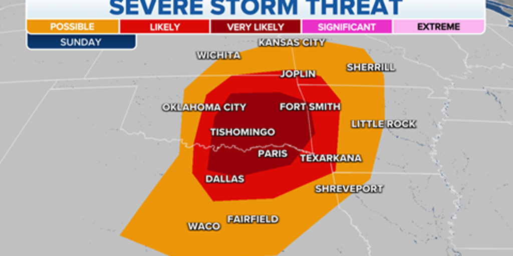 Texas, Oklahoma have 'enhanced risk' of severe storms this weekend ...