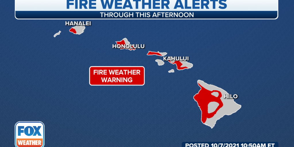 Fire Weather Warning Issued For Leeward Areas Of All Hawaiian Islands ...