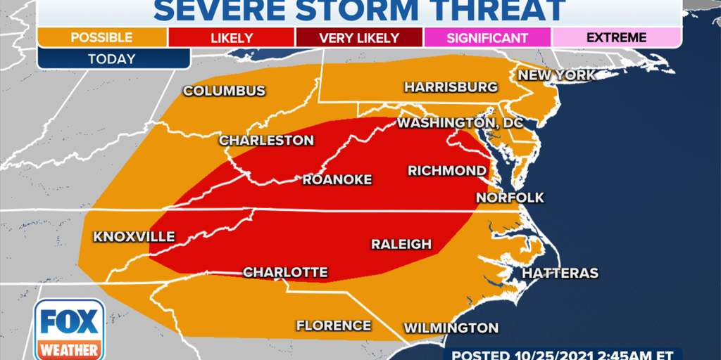 Multiple Rounds Of Severe Storms Pose Threats Of Tornadoes, Damaging ...