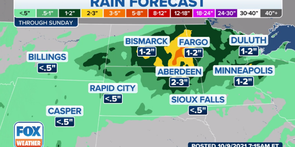 Storm system brings severe weather, heavy rains to Northern Plains ...
