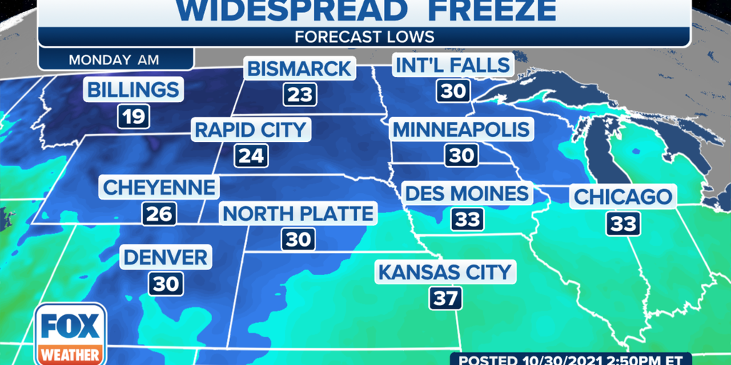 Widespread Freeze Expected Across Midwest, Northern Plains 