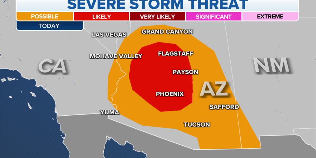 Phoenix area under slight risk for severe weather Tuesday