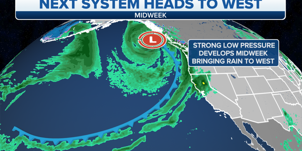 Series of Pacific storms to bring rounds of rain, mountain snow to West ...