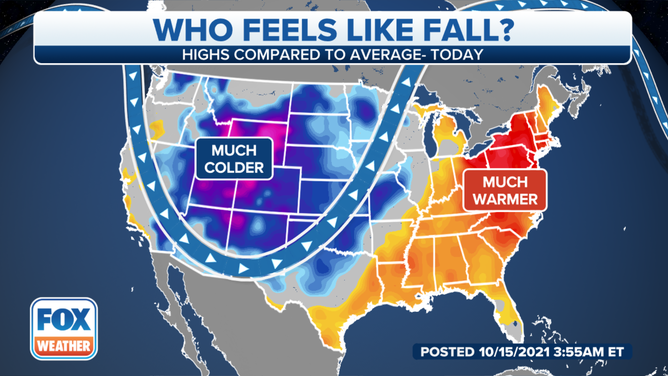 Pattern shift to bring big changes in temperature from coast to coast