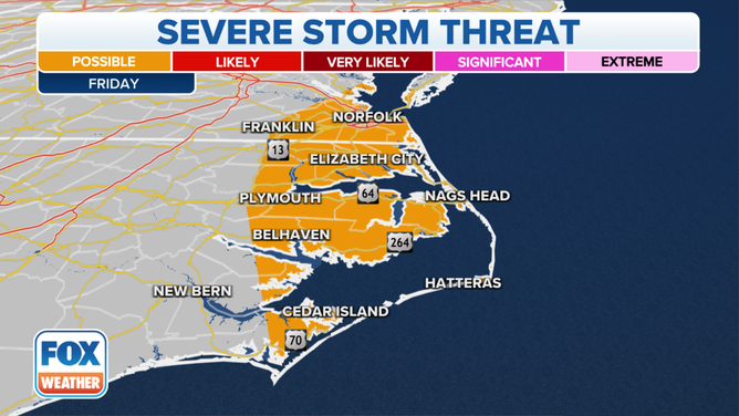 Severe storm threat Friday, Oct. 29, 2021.