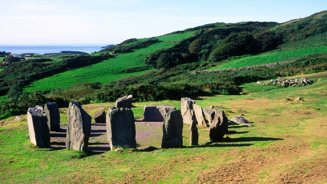 Drombeg Stone Circle is a circle of standing stones built by the ancient Celts in County Cork, Ireland.