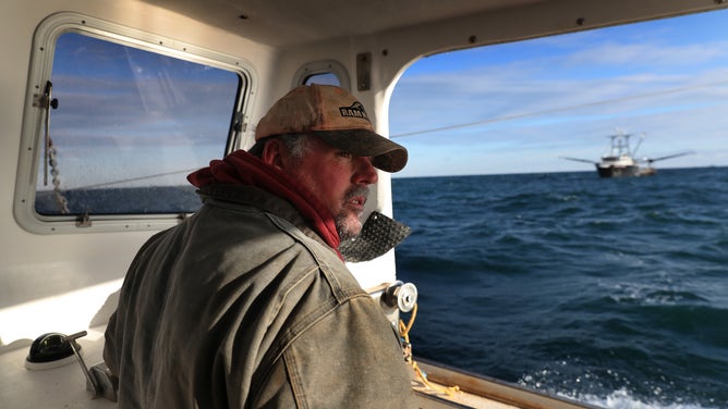 Captain Jim Wotton on his fishing boat in Gloucester, MA.