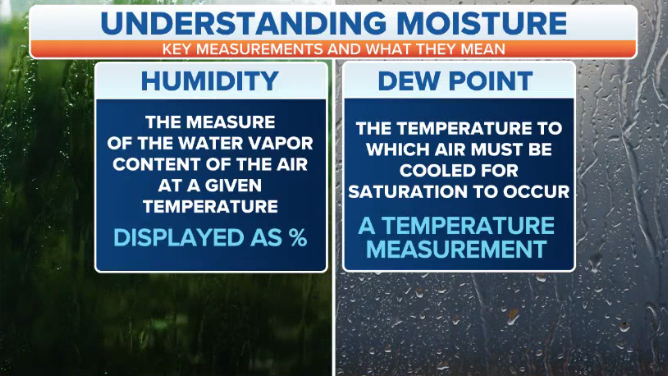 Dew point vs. humidity