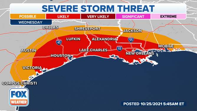 Multiple Rounds Of Severe Storms Pose Threats Of Tornadoes, Damaging ...