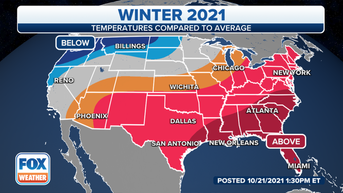 Warmer-than-average winter predicted in South and East; below-average ...