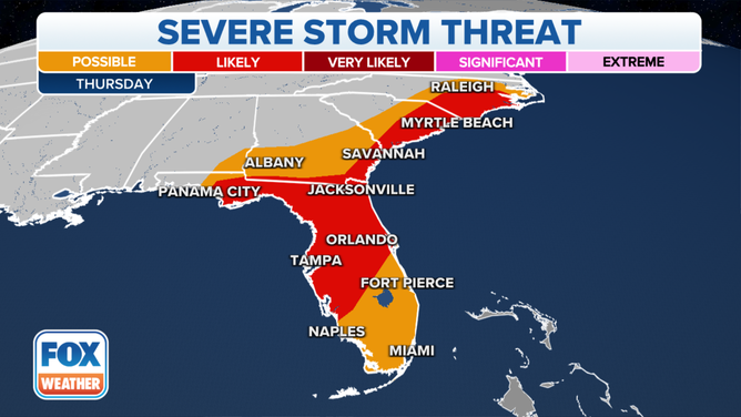 Severe storm threat Thursday, Oct. 28, 2021.
