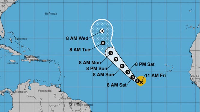 Tropical Storm Victor forecast 10/1/21