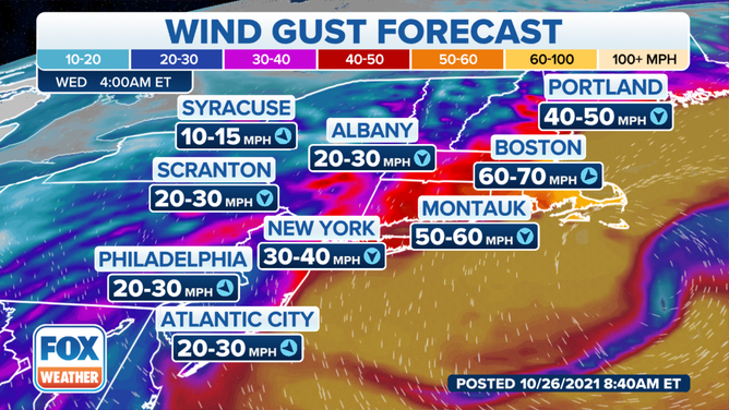 Wind gust estimates