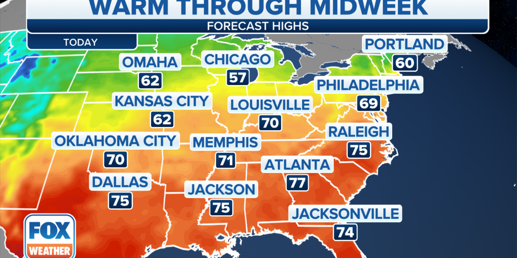 Warmer-than-average week ahead for many before colder air returns | Fox ...