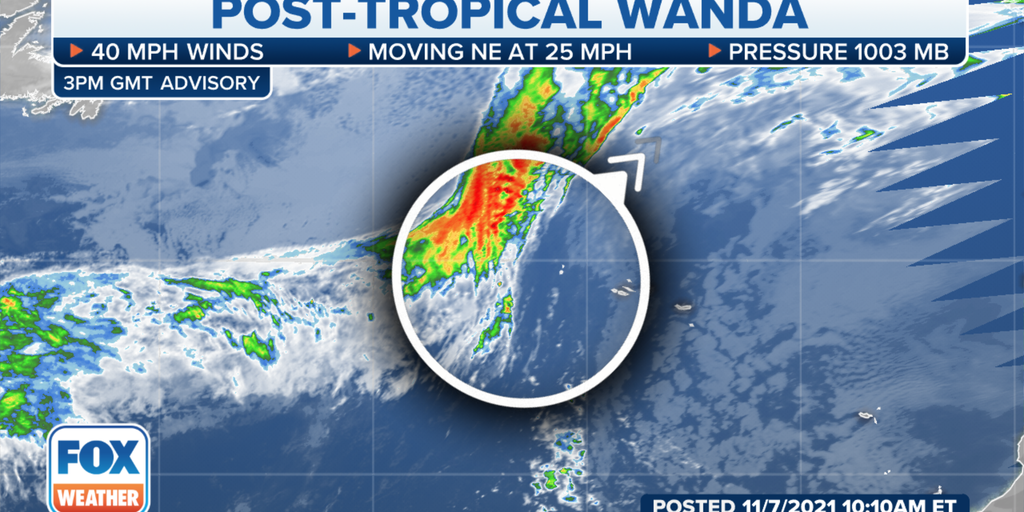 Goodbye, Wanda: Post-tropical cyclone to dissipate Monday | Fox Weather