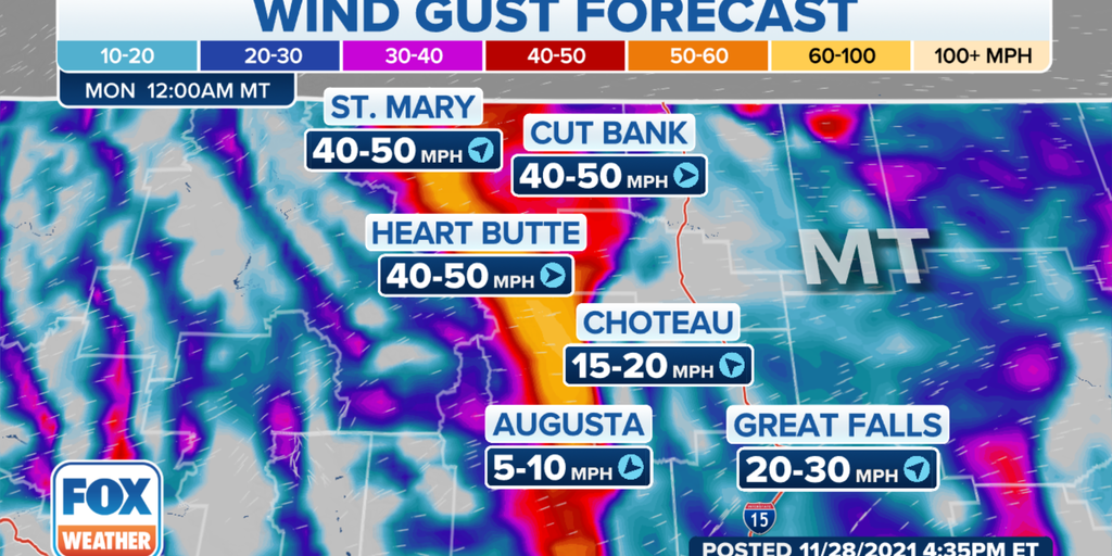 Wind Gusts To Reach 100 km/h Today (Tuesday)