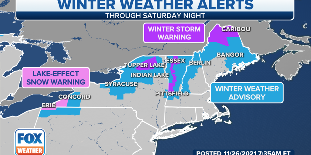 Winter Storm Warnings issued for northern New England as first ...