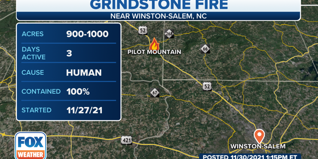 Grindstone Fire in NC burns 1,000 acres; cause was humanmade Fox Weather