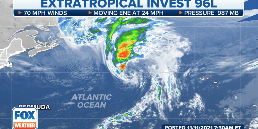 Invest 96L quickly moving over colder Atlantic waters; chance for