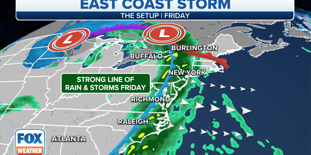 Northeast bracing for heavy rain, possible flooding Friday | Fox Weather