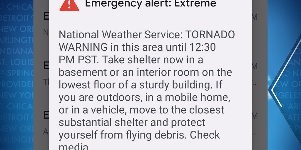 Seattle residents get Tornado Warning alert that wasn't intended for