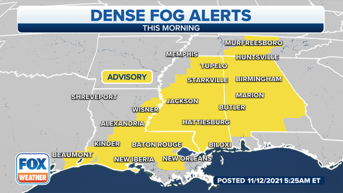 Dense Fog Advisories 11/12/21