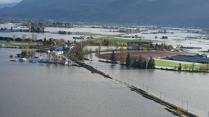 Aerial photos show flooding in Sumas Prairie, British Columbia. (Image credit: City of Abbotsford)