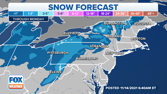 Alberta Clipper Bringing Snow To Great Lakes, Northeast | Fox Weather