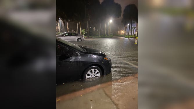 Flooding caused by rainfall near the University of Miami campus in Coral Gables, Fla. on Friday, Nov. 5, 2021. (Image credit: Ryan Haas)