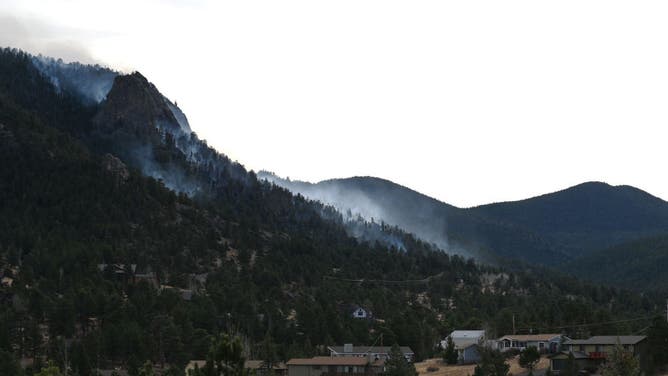 The Kruger fire continues to burn on November 16, 2021 in Estes Park, Colorado. (Photo by RJ Sangosti/MediaNews Group/The Denver Post via Getty Images)
