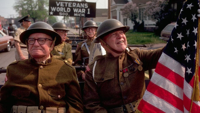 Veterans of World War I on parade.