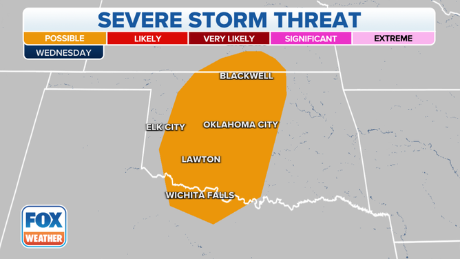 Severe storm threat on Wednesday, Nov. 10, 2021.