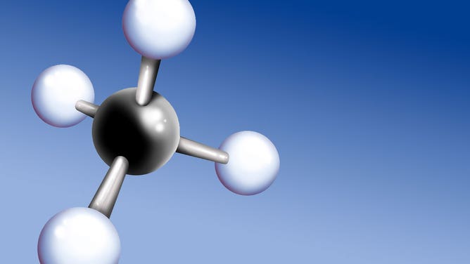 Model of a methane molecule
