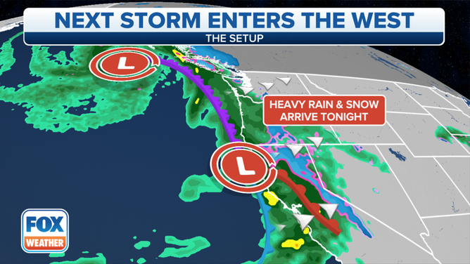 Another Round Of Wind, Rain And Mountain Snow In The West As Parade Of ...