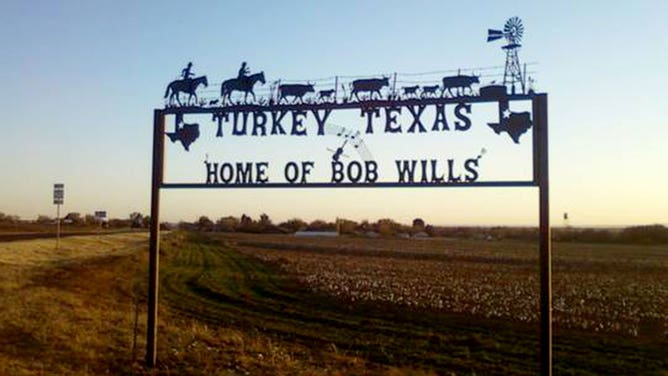Turkey, Texas welcome sign