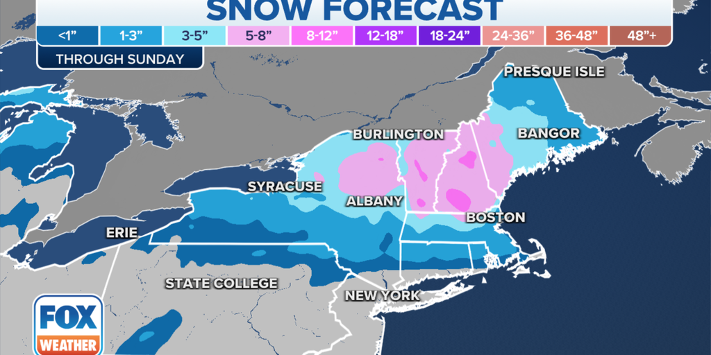 Snow and ice ahead this weekend for Northeast, New England | Fox Weather
